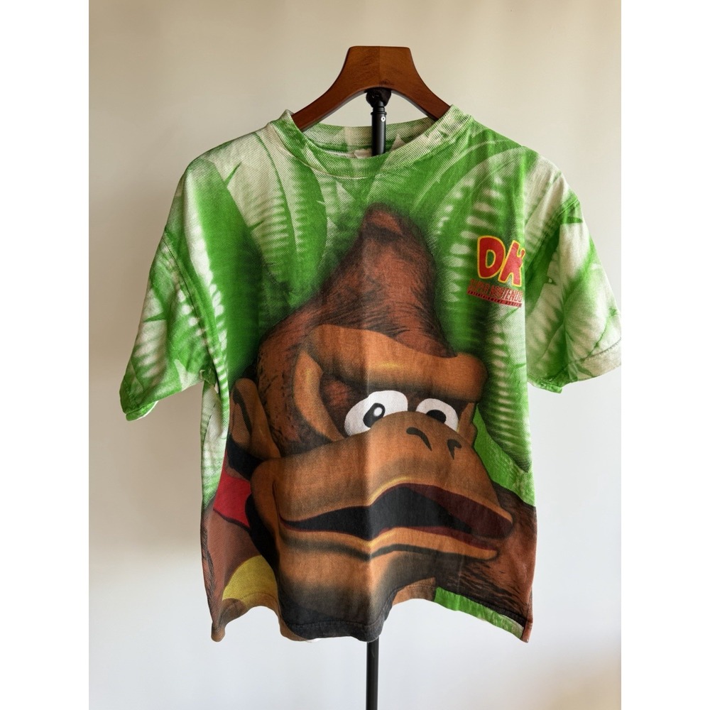 Vintage Donkey Kong Country AOP Super Nintendo 64 Tshirt  XL 23 X 26 Boxy Fit Xl